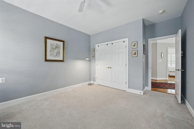 6321 Wilmington Dr, Burke, VA 22015 - unfurnished bedroom featuring carpet flooring, a closet, and ceiling fan