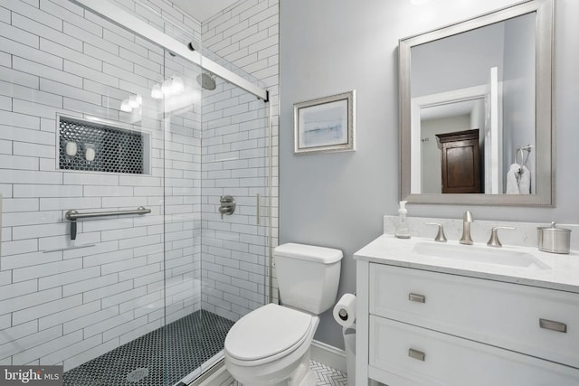 6321 Wilmington Dr, Burke, VA 22015 - bathroom with a shower stall and vanity