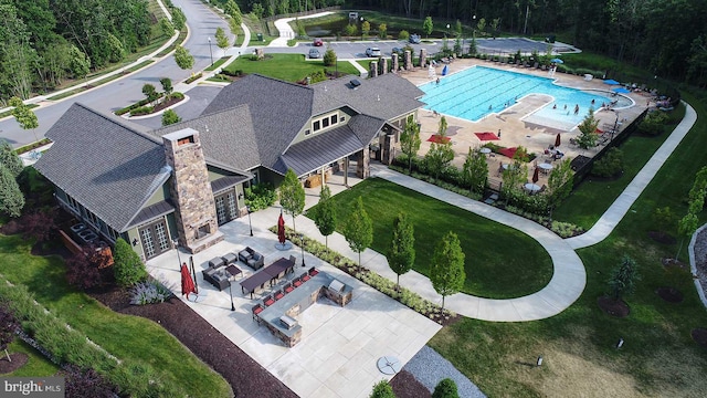 11 Inglenook Ct, Glen Burnie, MD 21060 - aerial view of a pool area