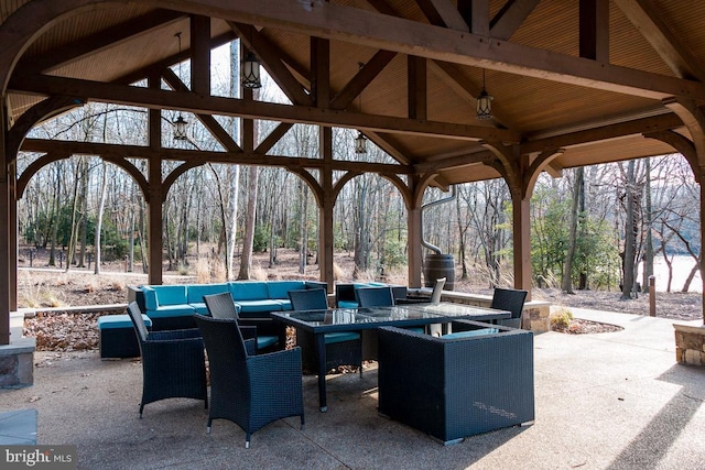 11 Inglenook Ct, Glen Burnie, MD 21060 - view of patio featuring a gazebo and outdoor dining space