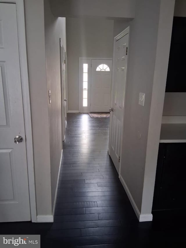 13017 Broadmore, Silver Spring, MD 20904 - hall featuring baseboards and dark wood-style flooring