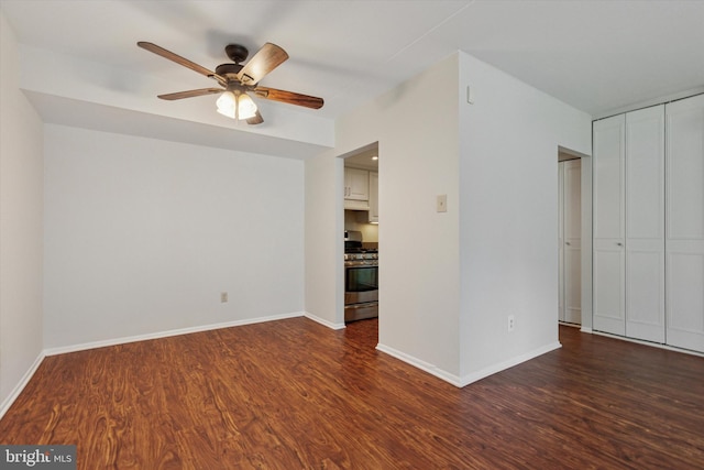212 Old Forge Xing, Devon, PA 19333 - unfurnished living room featuring wood finished floors and ceiling fan