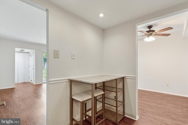212 Old Forge Xing, Devon, PA 19333 - empty room with wood finished floors, a ceiling fan, and recessed lighting