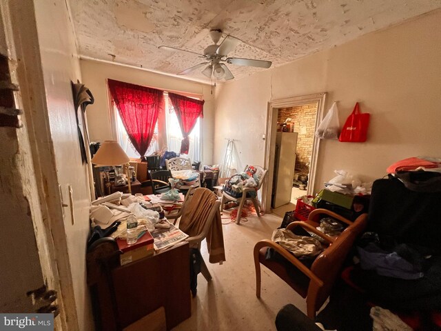5427 Baltimore Ave, Philadelphia, PA 19143 - office area with a ceiling fan