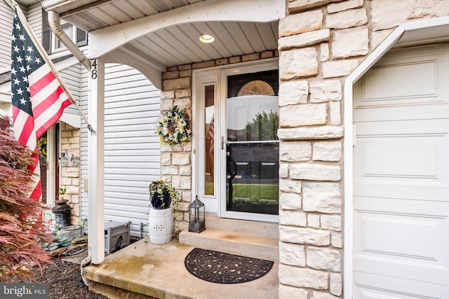 48 Deer Run Rd, Perkasie, PA 18944 - view of exterior entry with stone siding