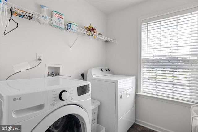 100 Taylor Ct, Stephenson, VA 22656 - laundry room featuring washer and dryer and baseboards