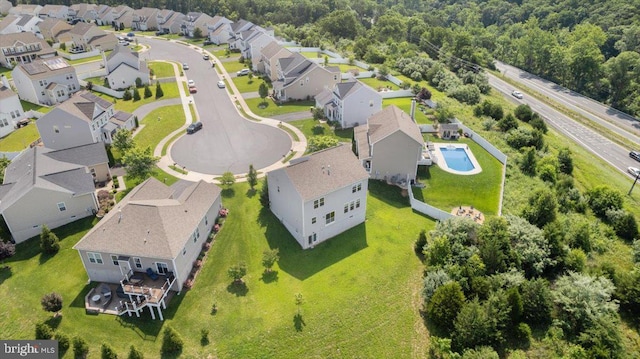 100 Taylor Ct, Stephenson, VA 22656 - aerial view of residential area featuring a pool area