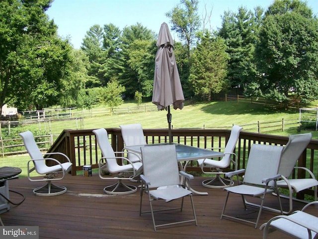 11409 Flints Grove Ln, North Potomac, MD 20878 - deck featuring outdoor dining space