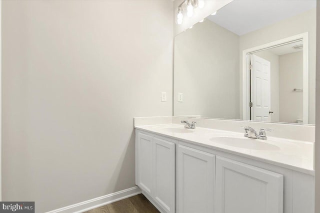 890 Shadows Dr, Front Royal, VA 22630 - bathroom featuring double vanity and wood finished floors
