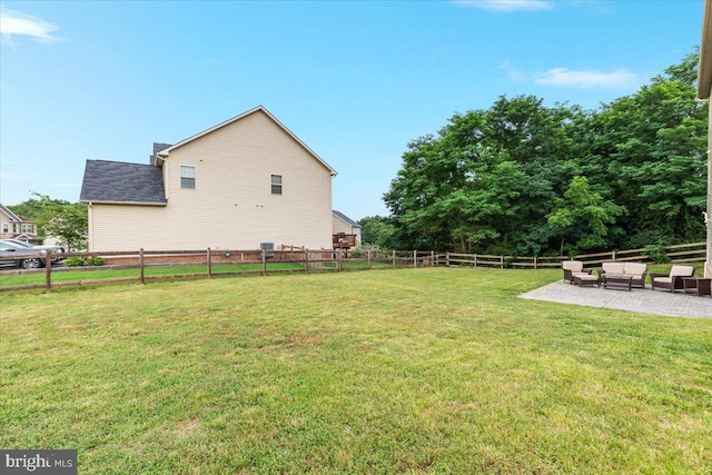 890 Shadows Dr, Front Royal, VA 22630 - fenced backyard featuring an outdoor living space and a patio area