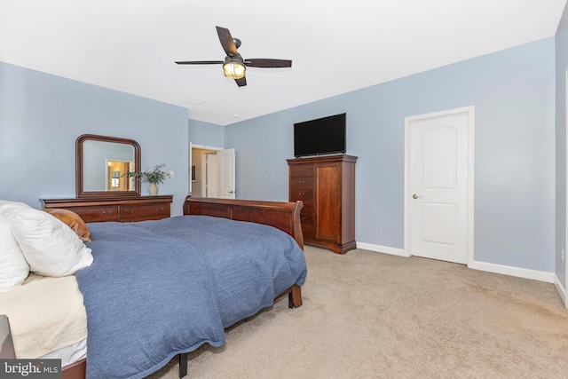 2304 Kings Forest Trl, Mount Airy, MD 21771 - bedroom with light colored carpet and ceiling fan