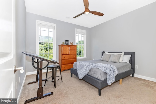 2304 Kings Forest Trl, Mount Airy, MD 21771 - carpeted bedroom featuring baseboards and a ceiling fan