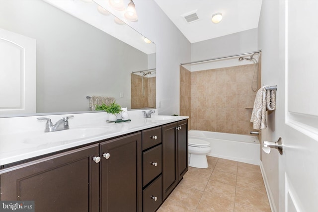 2304 Kings Forest Trl, Mount Airy, MD 21771 - full bathroom featuring double vanity, tile patterned flooring, and shower / bath combination