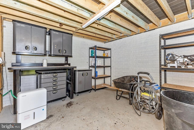 2304 Kings Forest Trl, Mount Airy, MD 21771 - below grade area with brick wall
