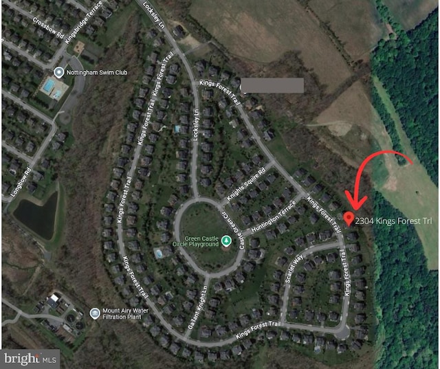2304 Kings Forest Trl, Mount Airy, MD 21771 - aerial view of property's location