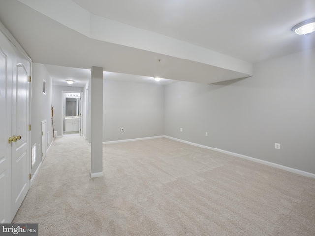 15413 Pocopson Creek Way, Brandywine, MD 20613 - finished basement featuring light carpet and baseboards
