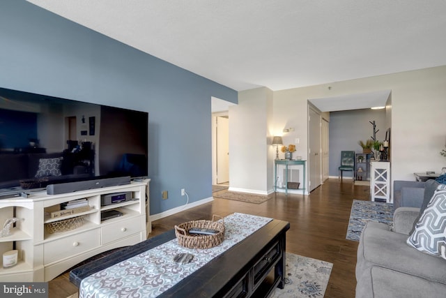 3713 S George Mason Dr Unit 713, Falls Church, VA 22041 - living room with wood finished floors and baseboards