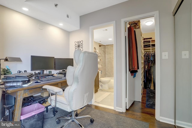 3713 S George Mason Dr Unit 713, Falls Church, VA 22041 - office with wood finished floors, recessed lighting, and baseboards