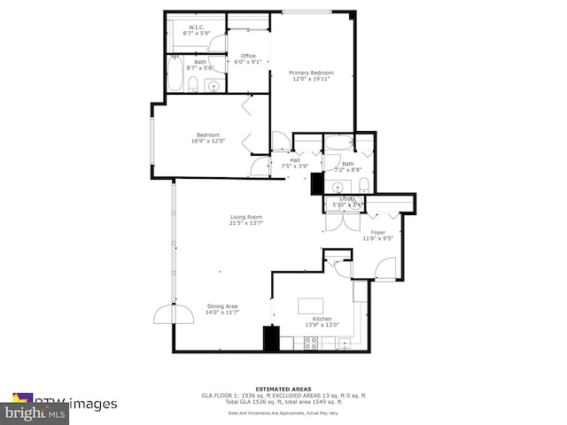 3713 S George Mason Dr Unit 713, Falls Church, VA 22041 - room layout