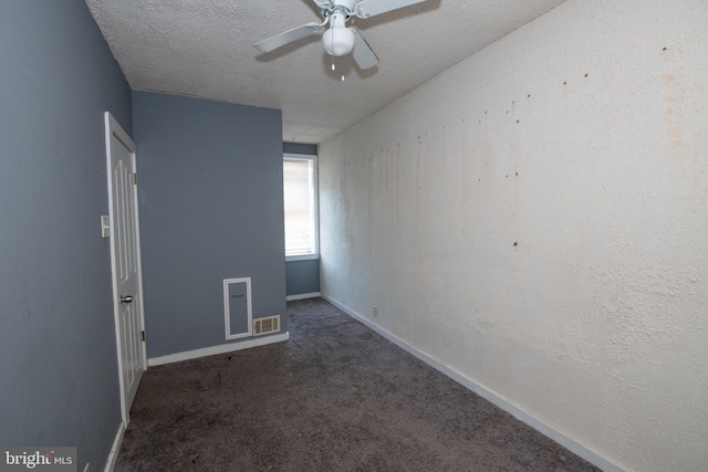 4225 Tackawanna St, Philadelphia, PA 19124 - unfurnished room featuring carpet flooring, ceiling fan, baseboards, and a textured ceiling