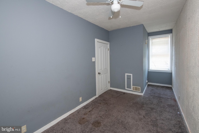 4225 Tackawanna St, Philadelphia, PA 19124 - carpeted spare room featuring a textured ceiling, a ceiling fan, and baseboards