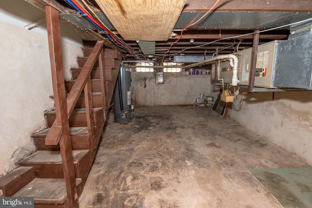 4225 Tackawanna St, Philadelphia, PA 19124 - basement with water heater and stairs