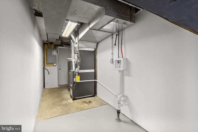 5021 Loretto Ave, Philadelphia, PA 19124 - unfinished below grade area with heating unit and electric panel