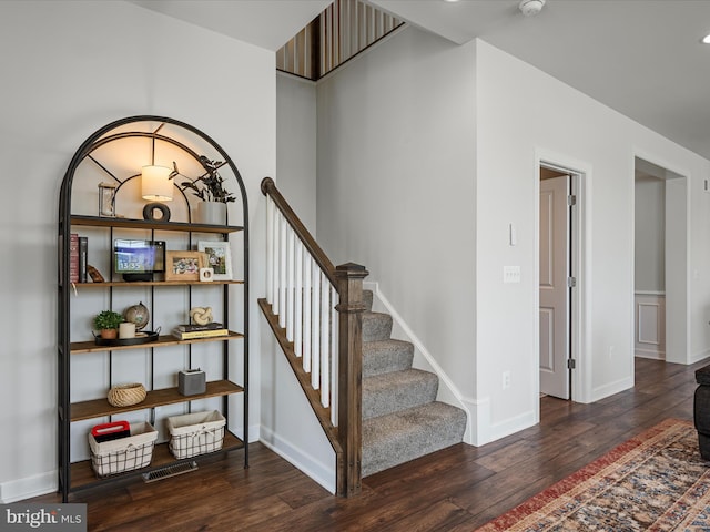 104 Barrister St, Stephenson, VA 22656 - stairs with wood-type flooring and baseboards