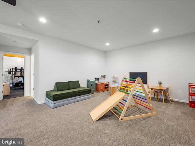 104 Barrister St, Stephenson, VA 22656 - rec room featuring carpet, recessed lighting, and baseboards