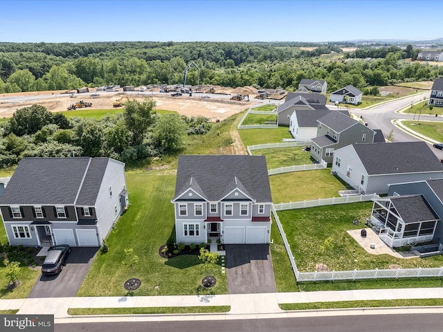 104 Barrister St, Stephenson, VA 22656 - aerial view of residential area featuring a heavily wooded area