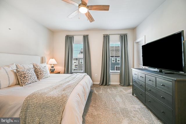 1763 Hickory Woods Rd, Dumfries, VA 22026 - bedroom with light carpet and ceiling fan