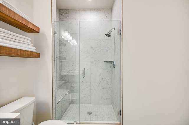 1763 Hickory Woods Rd, Dumfries, VA 22026 - bathroom featuring toilet and a marble finish shower