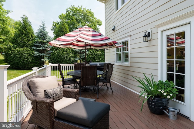 58 Haas Rd, Basking Ridge, NJ 07920 - wooden terrace with outdoor dining space
