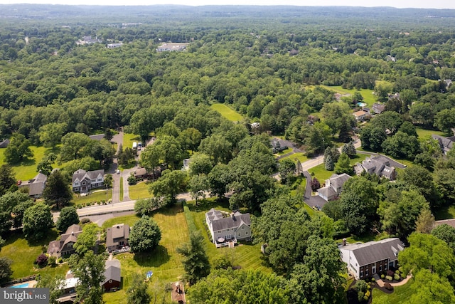 58 Haas Rd, Basking Ridge, NJ 07920 - aerial view of residential area featuring a heavily wooded area