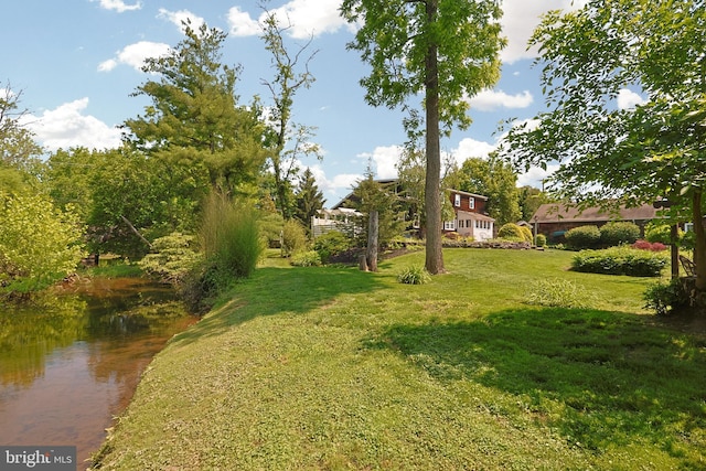 726 Forest Grove Rd, Wycombe, PA 18980 - view of green lawn with a water view