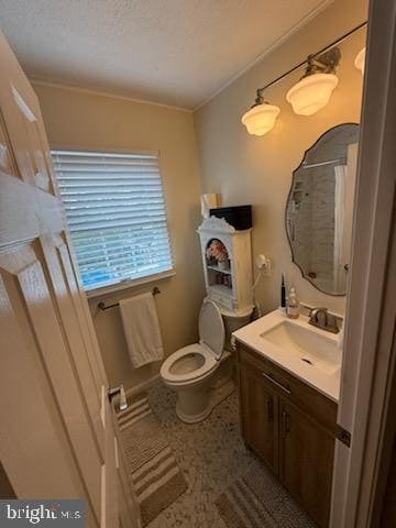 1397 Dennis Rd, Southampton, PA 18966 - bathroom featuring vanity, toilet, a textured ceiling, and a shower with shower curtain