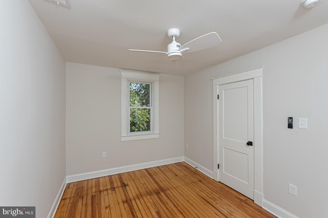 2912 Bauernwood Ave, Baltimore, MD 21234 - empty room featuring baseboards, ceiling fan, and light wood-type flooring