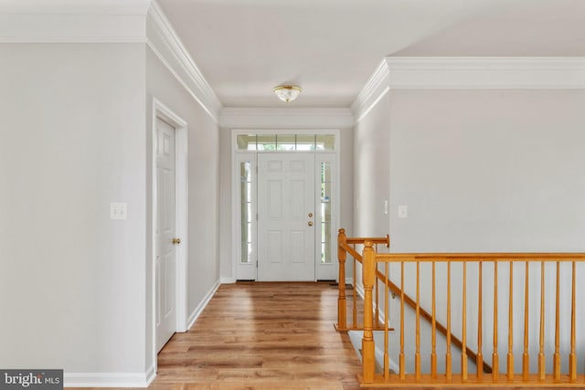35510 Somerset Ridge Rd, Locust Grove, VA 22508 - entryway featuring light wood-style floors and ornamental molding