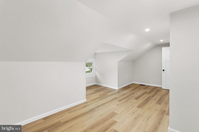 26 Jefferson Rd, Princeton, NJ 08540 - additional living space with recessed lighting, light wood finished floors, vaulted ceiling, and baseboards