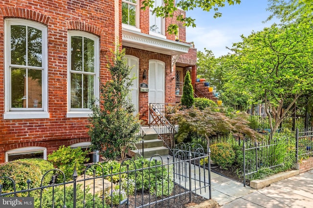 1235 S St NW Unit 1, Washington, DC 20009 - property entrance with brick siding