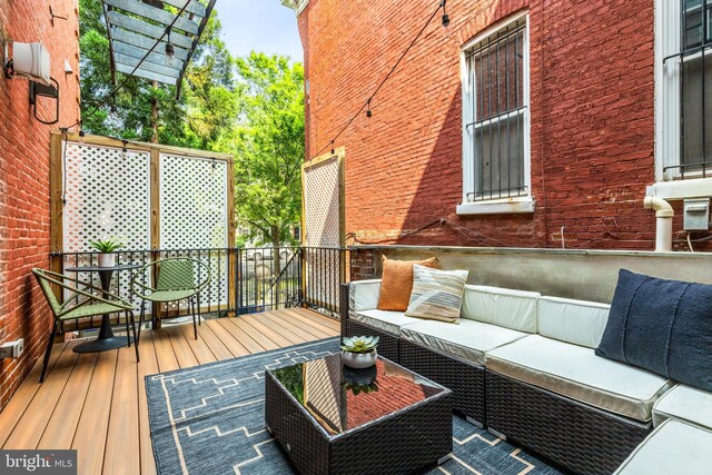 1235 S St NW Unit 1, Washington, DC 20009 - deck with outdoor lounge area