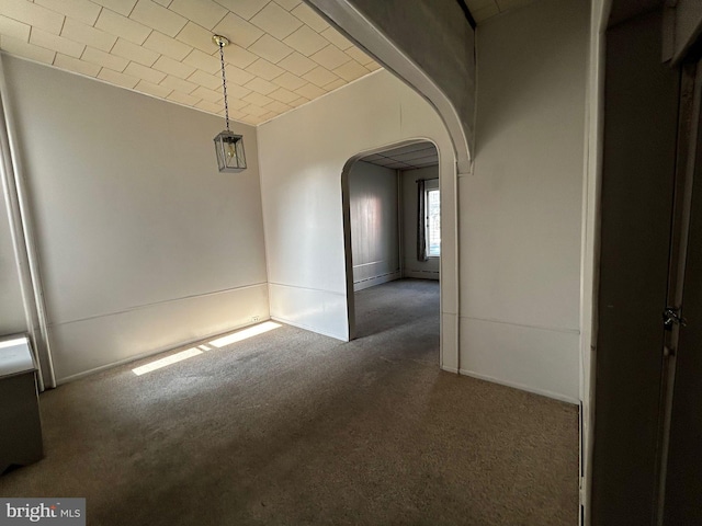 342 S 4th St, Reading, PA 19602 - spare room with arched walkways and carpet