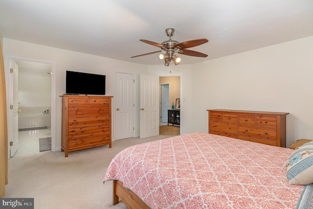 349 Lexington Way, Littlestown, PA 17340 - bedroom featuring carpet floors, ensuite bathroom, and ceiling fan