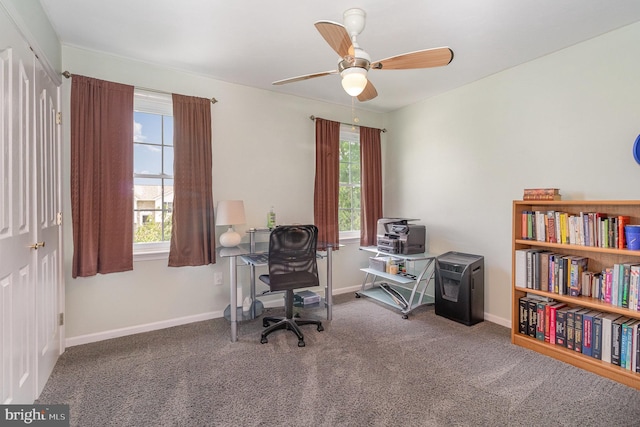 349 Lexington Way, Littlestown, PA 17340 - carpeted office featuring healthy amount of natural light, ceiling fan, and baseboards