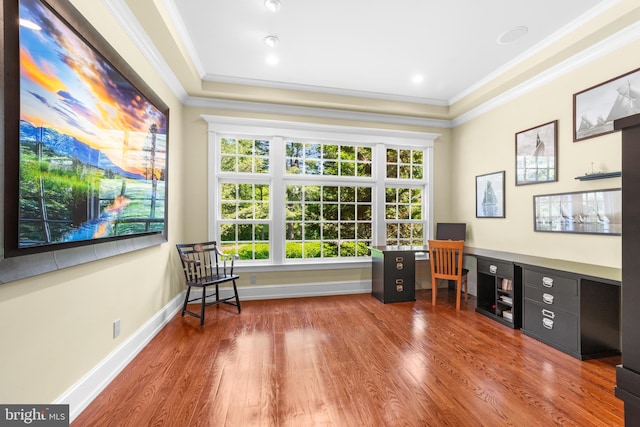 4491 Province Line Rd, Princeton, NJ 08540 - office with ornamental molding, wood finished floors, plenty of natural light, and baseboards