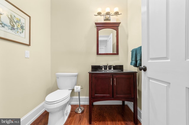 4491 Province Line Rd, Princeton, NJ 08540 - bathroom with toilet, wood finished floors, vanity, and baseboards