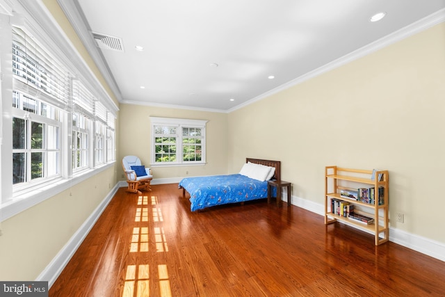 4491 Province Line Rd, Princeton, NJ 08540 - bedroom featuring wood finished floors, crown molding, baseboards, and recessed lighting
