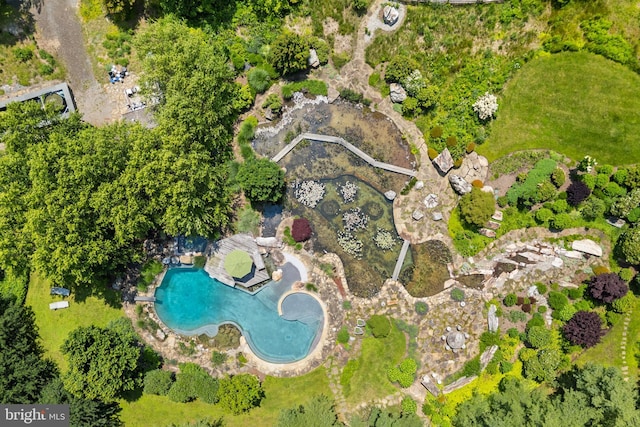 4491 Province Line Rd, Princeton, NJ 08540 - bird's eye view of a pool area
