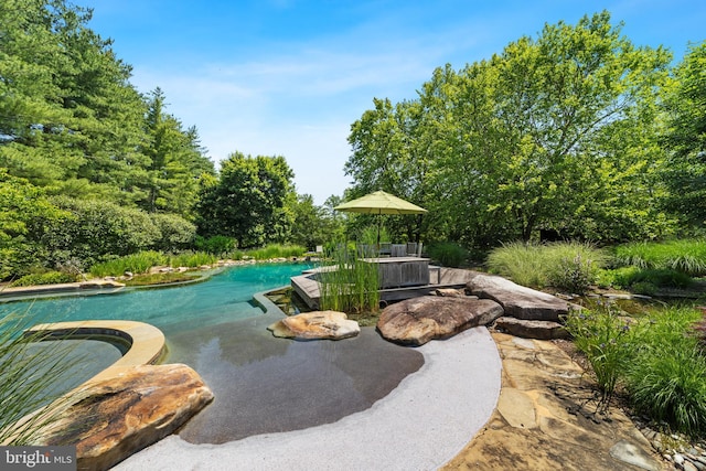 4491 Province Line Rd, Princeton, NJ 08540 - view of pool featuring a patio area and a pool with connected hot tub