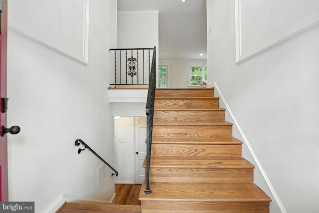 12134 Stirrup Rd, Reston, VA 20191 - stairs with recessed lighting and wood finished floors